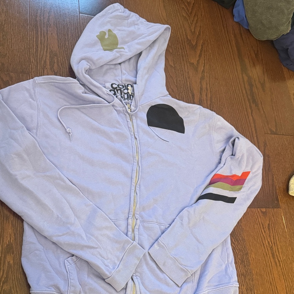 FREECITY Colorful Hoodie with Striped Sleeve